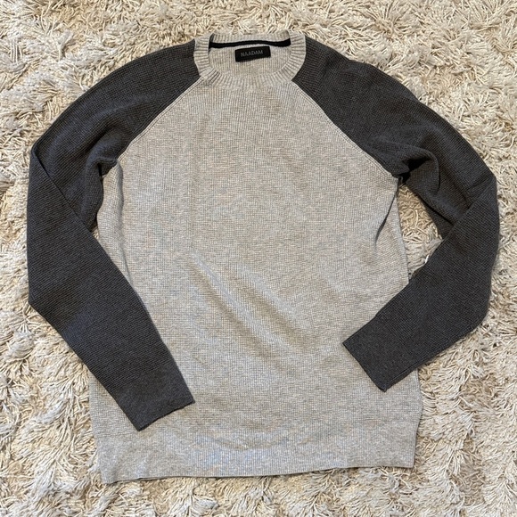 NAADAM Other - NAADAM Cashmere and Cotton Waffle Gray and Black Crewneck Sweater Size m